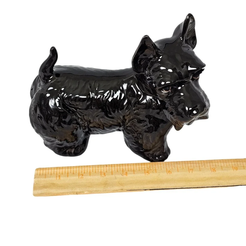 Vintage‎ Mid Century Scottish Terrier Figurine Large Ceramic Decor Scottie Dog
